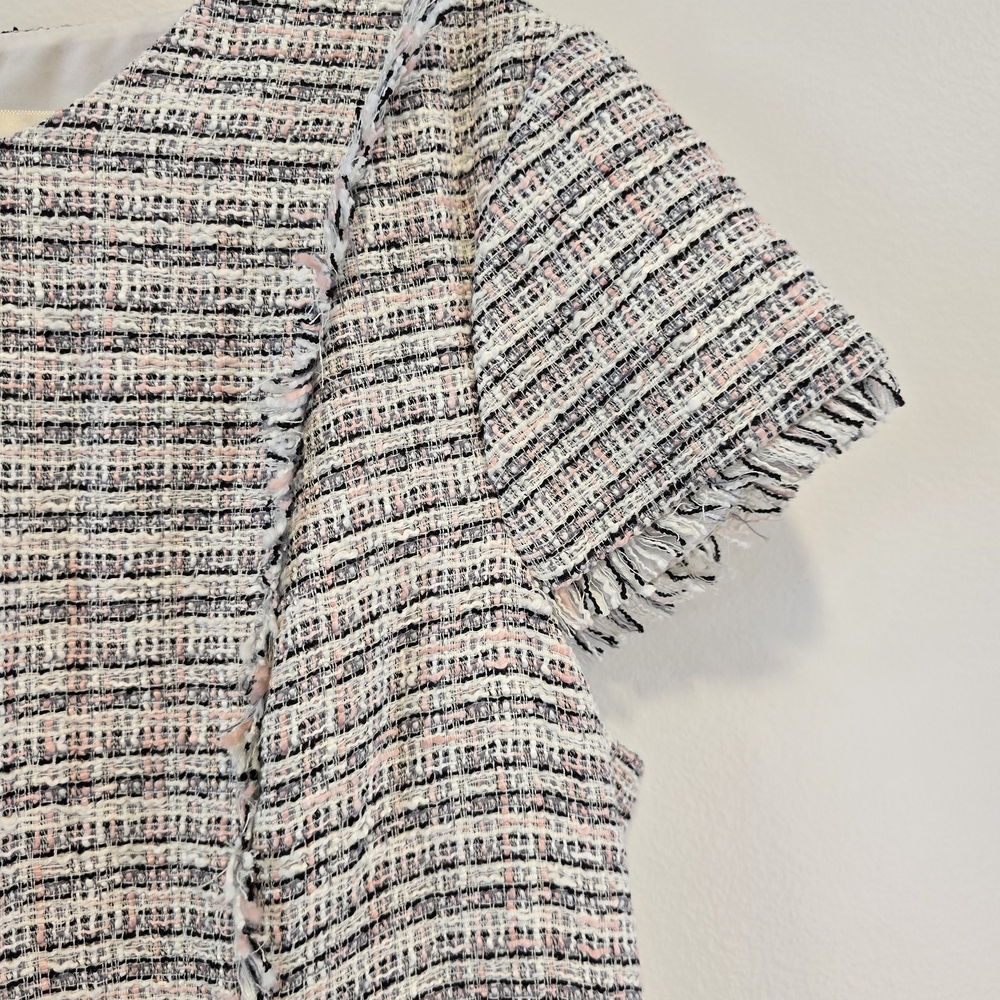 Eliza J Cap Sleeve Bouclé A-Line Dress Size 16 Nwt - Picture 9 of 15